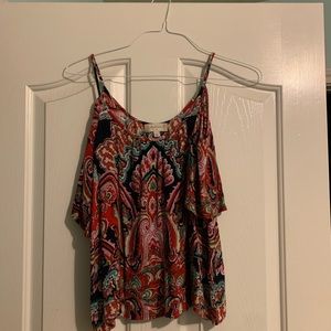 Altered State off the shoulder paisley shirt